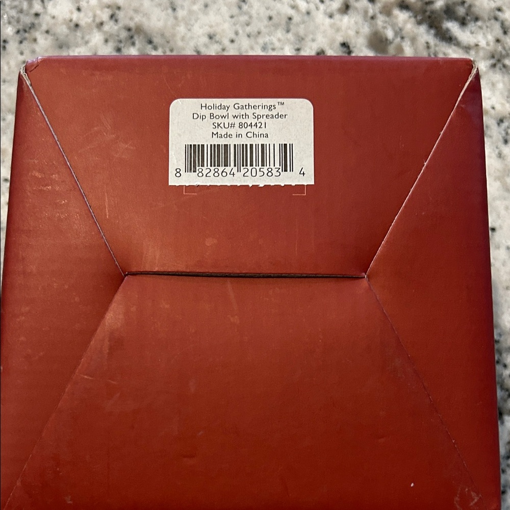 Lenox Holiday Gatherings Bowl and Spreader - Green and Red - Picture 8 of 8